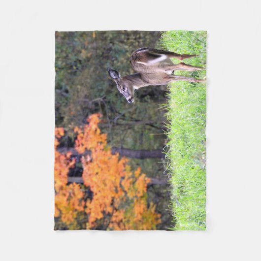 Deer in het najaar fleece deken (Voorkant)