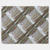 Deer in het sneeuwstorm fleece deken (Voorkant (Horizontaal))