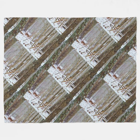 Deer in het sneeuwstorm fleece deken (Voorkant (Horizontaal))