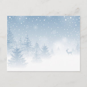 Deer in het Snowy Forest Briefkaart