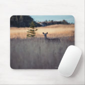 Deer in het veld muismat (Met muis)