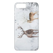 Deer in kerstsneeuwwinter bossen Case-Mate iPhone case (Achterkant)