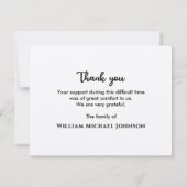 Deer in Loing Memory Herembrance Funeral Memorial Bedankkaart (Achterkant)