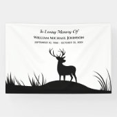 Deer in Loing Memory Herembrance Funeral Memorial Spandoek (Horizontaal)