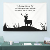 Deer in Loing Memory Herembrance Funeral Memorial Spandoek (Beurs)