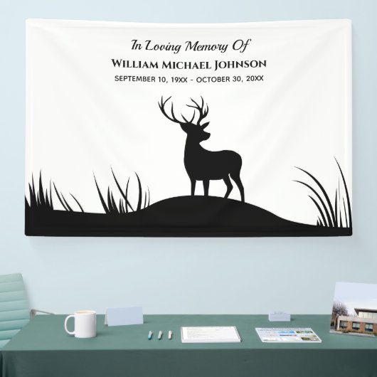 Deer in Loing Memory Herembrance Funeral Memorial Spandoek (Beurs)