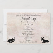 Deer in Meadow Twins Baby shower Uitnodiging (Achterkant)