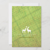 Deer in Mountain Valley Rustic Wedding Invitation Kaart (Achterkant)