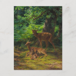 Deer in Repose by Rosa Bonheur Briefkaart