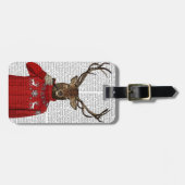 Deer in Ski Sweater 2 Bagagelabel (Voorkant horizontaal)