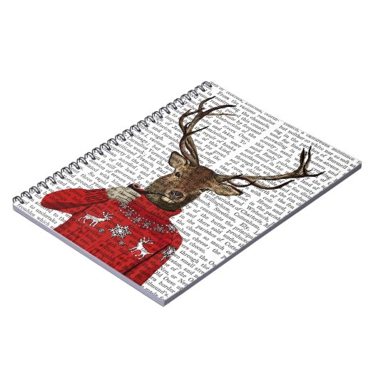 Deer in Ski Sweater 2 Notitieboek (Linkerzijde)