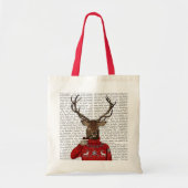 Deer in Ski Sweater 2 Tote Bag (Voorkant)