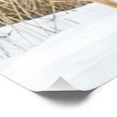 Deer in sneeuw foto afdruk (Hoek)