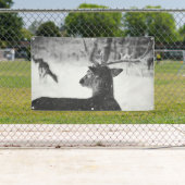 DEER IN SNEEUWBanner MET GROMMETEN Spandoek (Insitu)