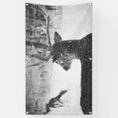 DEER IN SNEEUWBanner MET GROMMETEN Spandoek (Verticaal)