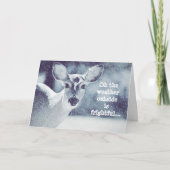 Deer in Sneeuwkerstfeestdag Kaart (Voorkant)