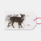 Deer in Sneeuwpak van cadeautjes Labels Cadeaulabel (Voorkant (Horizontaal))