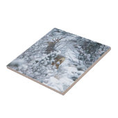 Deer in Snow Tegeltje (Zijkant)