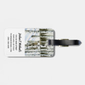 Deer in Snowfall Bagagelabel (Achterkant horizontaal)