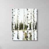 Deer in Snowfall Canvas Afdruk (Voorkant)