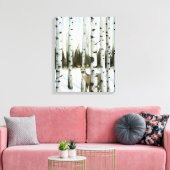 Deer in Snowfall Canvas Afdruk (Insitu (Woonkamer))