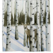 Deer in Snowfall Douchegordijn (Voorkant)