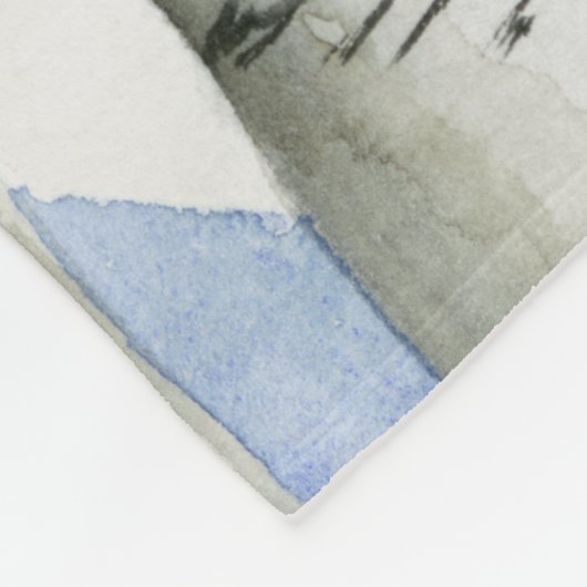 Deer in Snowfall Fleece Deken (Hoek)