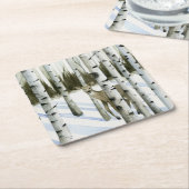 Deer in Snowfall Kartonnen Onderzetters (Schuin)