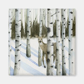 Deer in Snowfall Magneet (Voorkant)