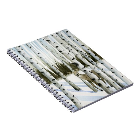 Deer in Snowfall Notitieboek (Rechterzijde)