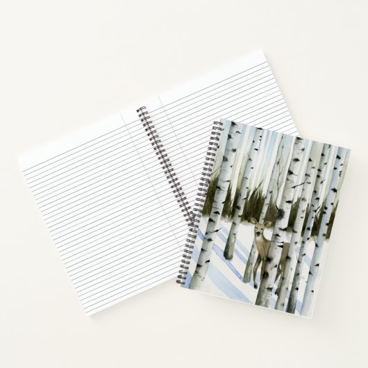 Deer in Snowfall Notitieboek (Binnen)