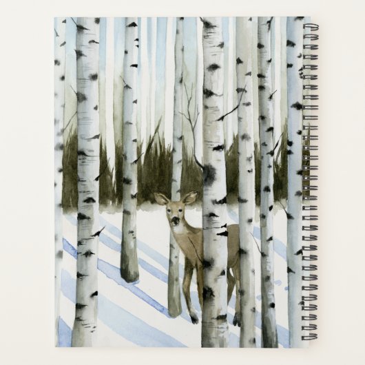 Deer in Snowfall Planner (Achterkant)