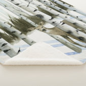 Deer in Snowfall Sherpa Deken (3/4)