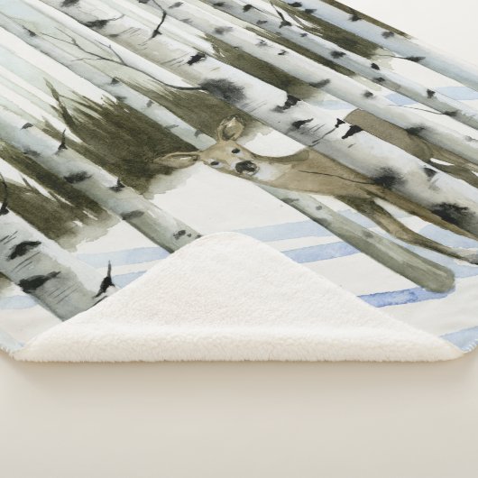 Deer in Snowfall Sherpa Deken (3/4)