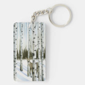 Deer in Snowfall Sleutelhanger (achterkant)