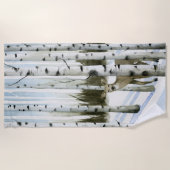 Deer in Snowfall Strandlaken (Voorkant)