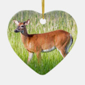 Deer in Tall Grass Keramisch Ornament (Voorkant)