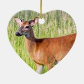 Deer in Tall Grass Keramisch Ornament (Achterkant)