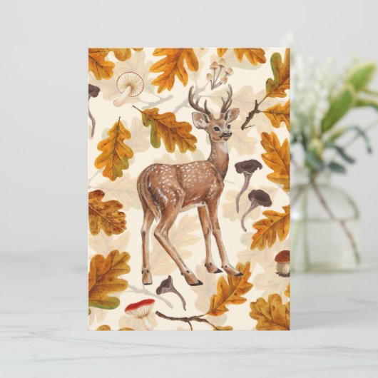 Deer in the autumnal forest (Staand voorkant)