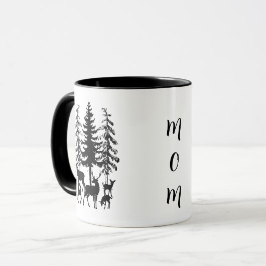Deer in the Forest Coffee Mug Mok (Voorkant links)