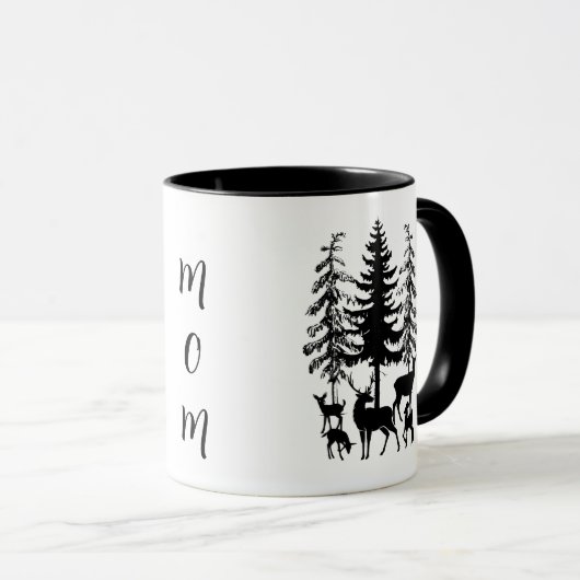 Deer in the Forest Coffee Mug Mok (Voorkant rechts)