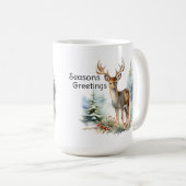 Deer In the Forrest, Holiday Vignette Mug Koffiemok (Voorkant rechts)