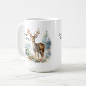 Deer In the Forrest, Holiday Vignette Mug Koffiemok (Voorkant links)