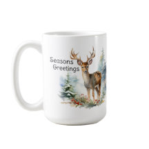 Deer In the Forrest, Holiday Vignette Mug