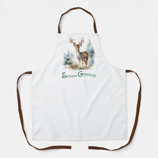 Deer In the Forrest, Holiday Vignette Schort (Voorkant)