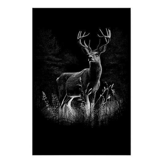 deer in the wild perfect poster (Voorkant)
