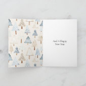 Deer in Window Christmas Trees Kaart (Binnen)