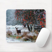 Deer in Winter Muismat (Met muis)