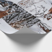 Deer in Winter Wonderland Holiday Cadeaupapier (Hoek)