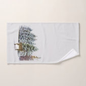 Deer in Winter Wonderland Holiday Towel Set Bad Handdoek (Handdoek)